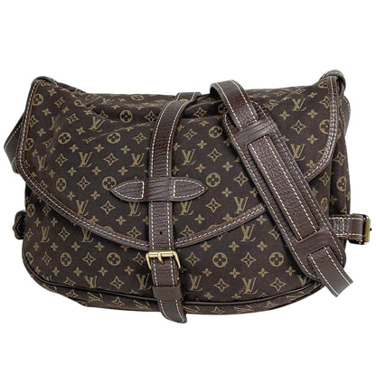 Louis Vuitton Saumur 30 Crossbody Shoulder Bag Monogram Mini Lin Ebene