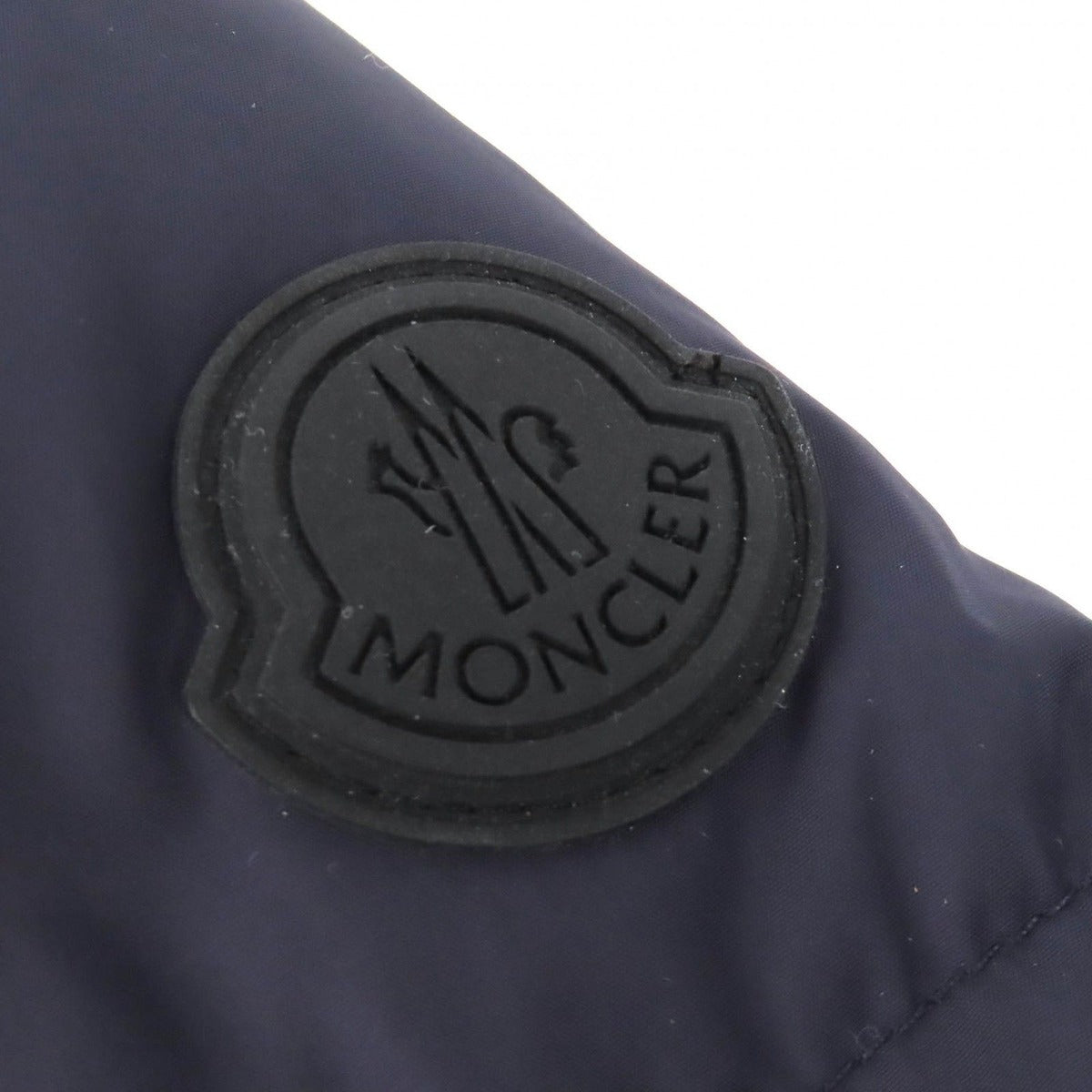 Moncler Logo Embroidered Hooded Wzip Down Jacket Navy 1 — view 6