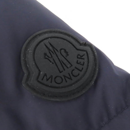 Moncler Logo Embroidered Hooded Wzip Down Jacket Navy 1 — view 6