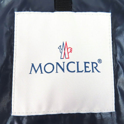 Moncler Logo Embroidered Hooded Wzip Down Jacket Navy 1 — view 8