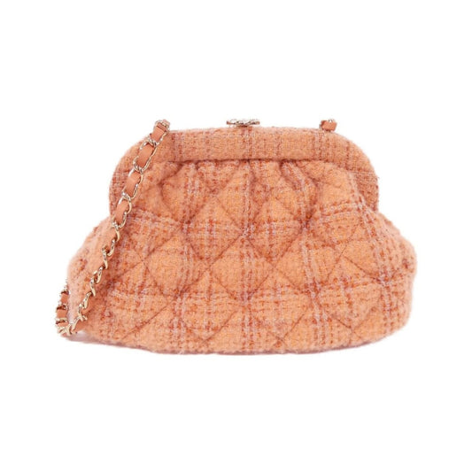 Chanel Shoulder Bag Wool Tweed