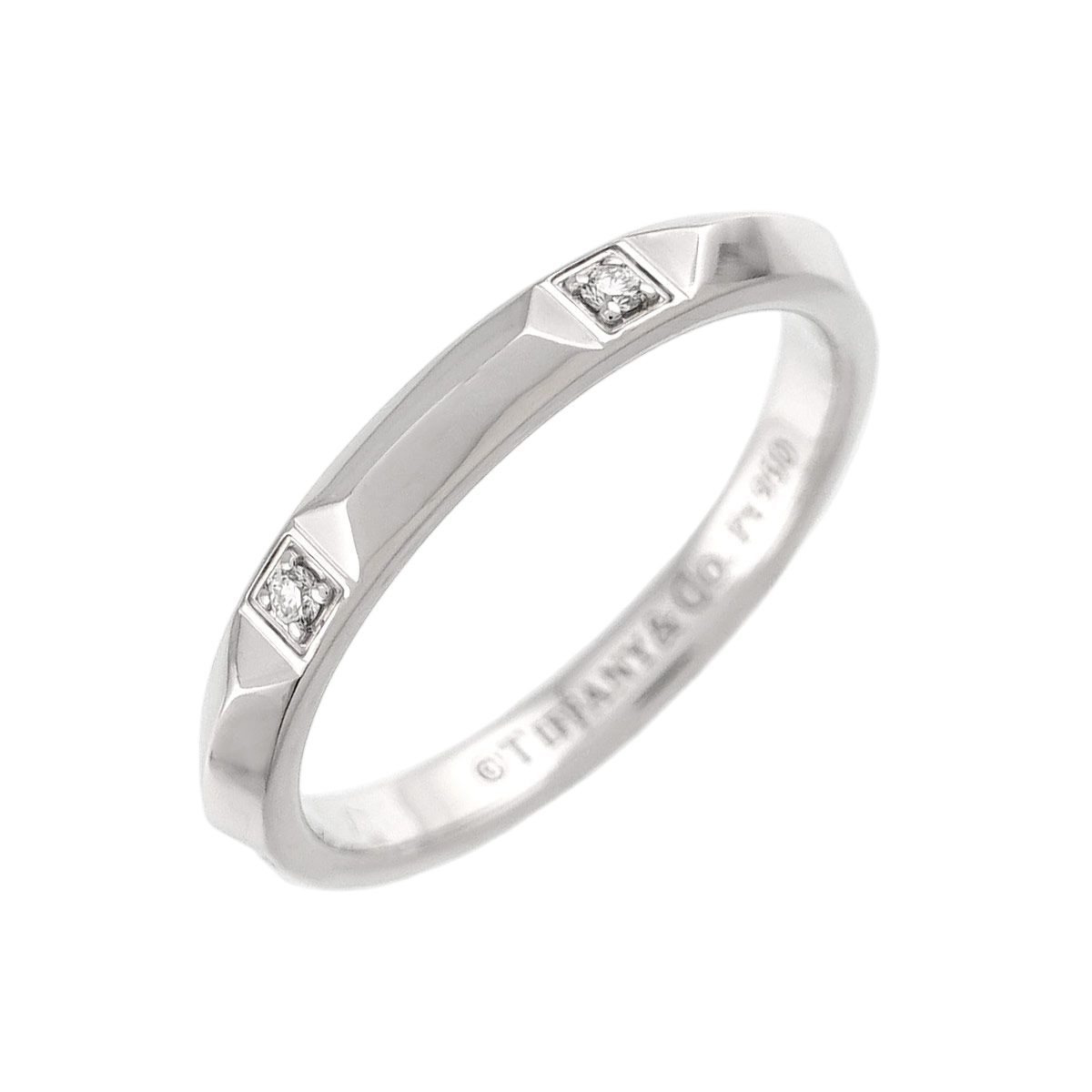 Tiffany & Co True Band Ring Diamond Pt Platinum