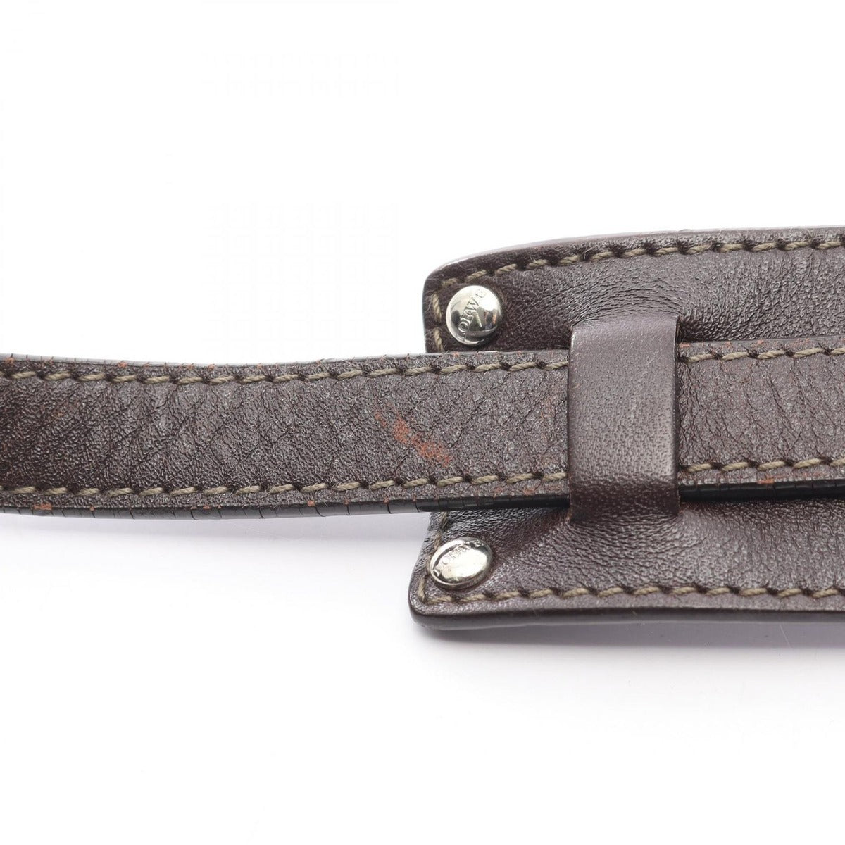 Loewe Shoulder Bag Repeat Anagram Gray Brown Canvas Leather — view 8
