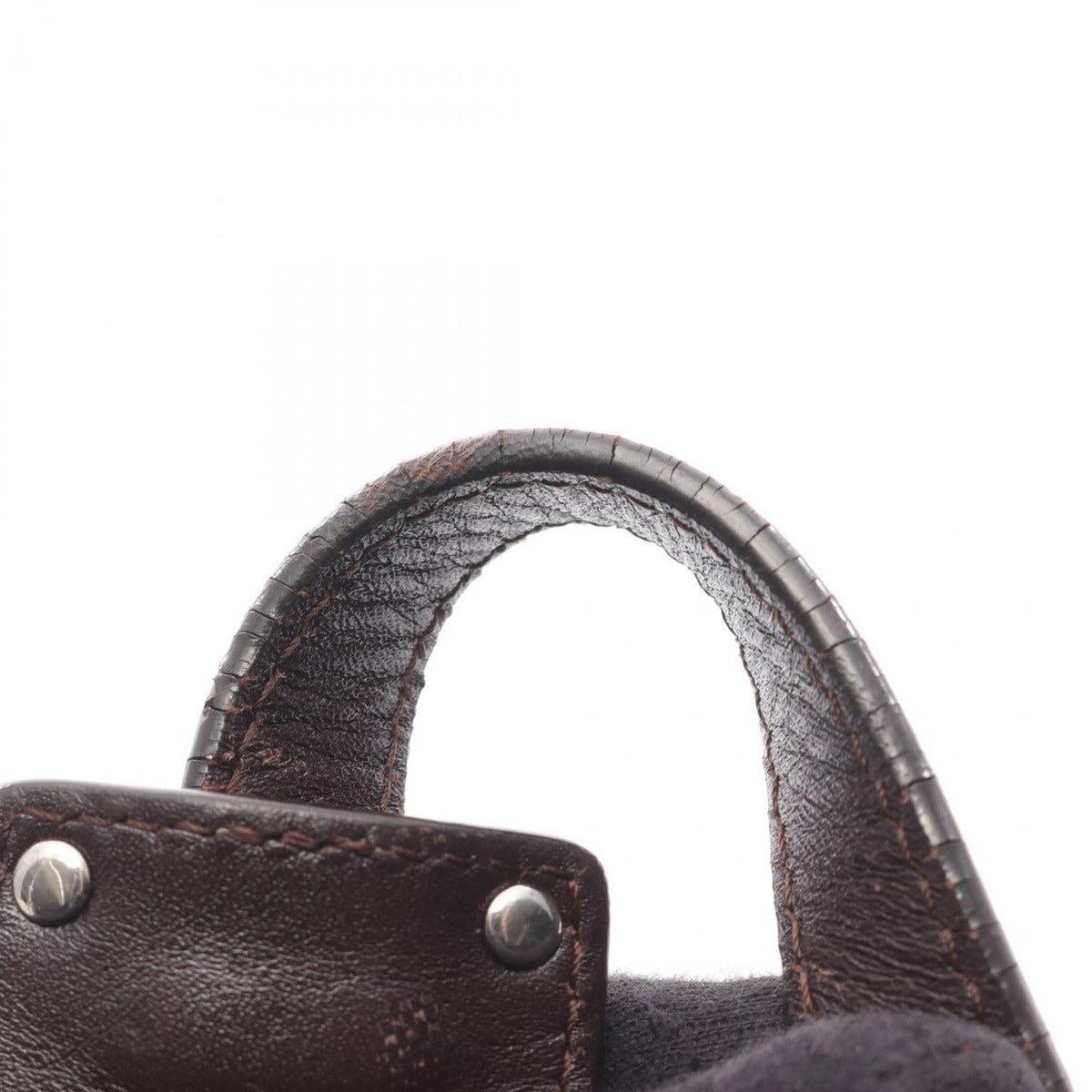 Loewe Shoulder Bag Repeat Anagram Gray Brown Canvas Leather — view 9