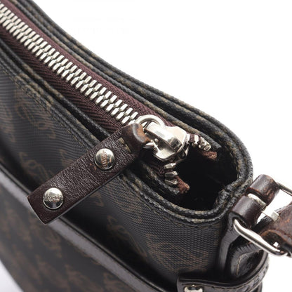 Loewe Shoulder Bag Repeat Anagram Gray Brown Canvas Leather — view 10
