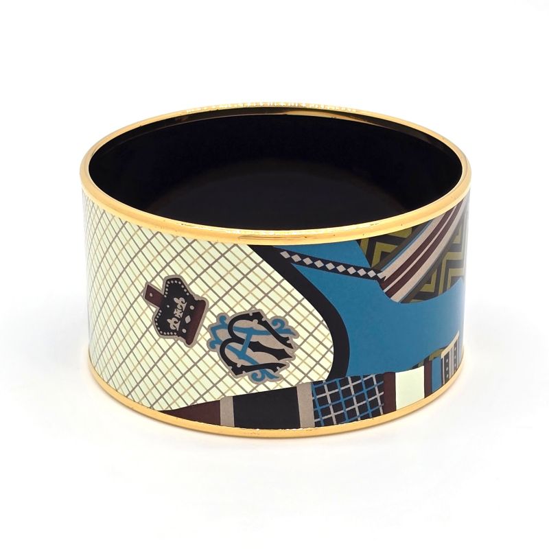 Hermes Emailles TGM Bangle Bracelet Approx 195cm (768in) Around The Wrist Horse