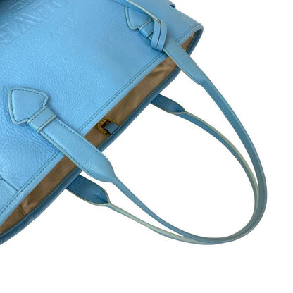 Loewe Heritage Logo Shape Pressed Leather Tote Bag Handbag