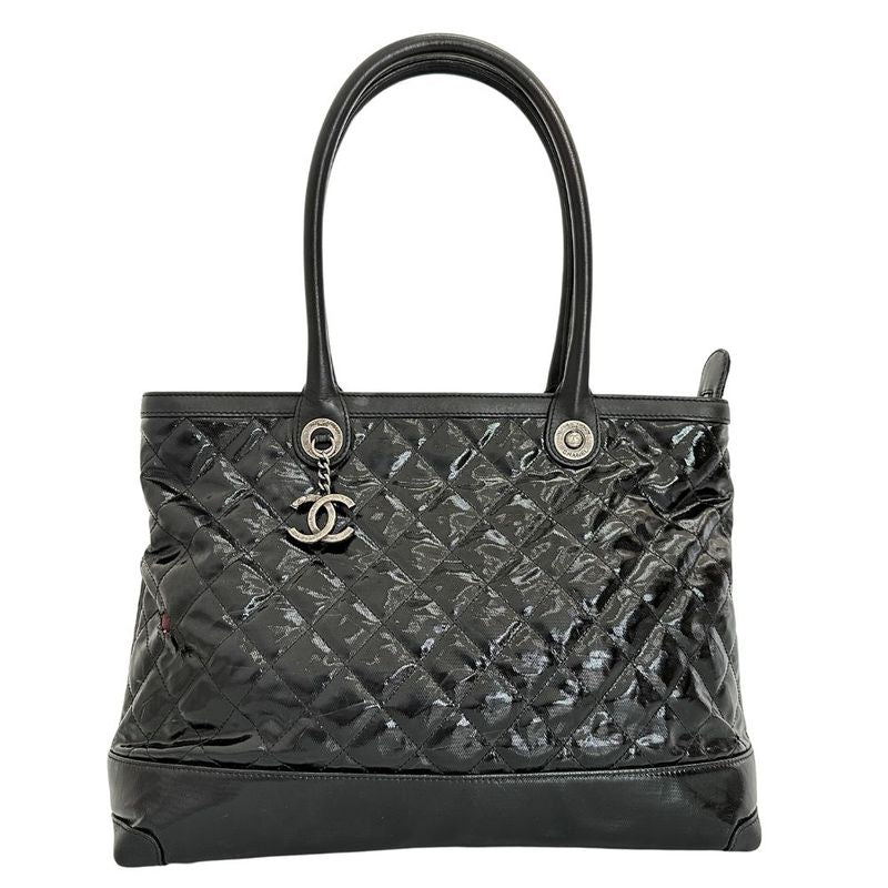 Chanel Matelasse Cambon Patent Leather Black Women's Tote Bag