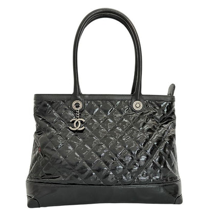 Chanel Matelasse Cambon Patent Leather Black Women's Tote Bag