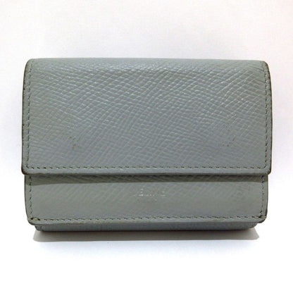 Celine Trifold Folded Compact Wallet Light Blue Leather