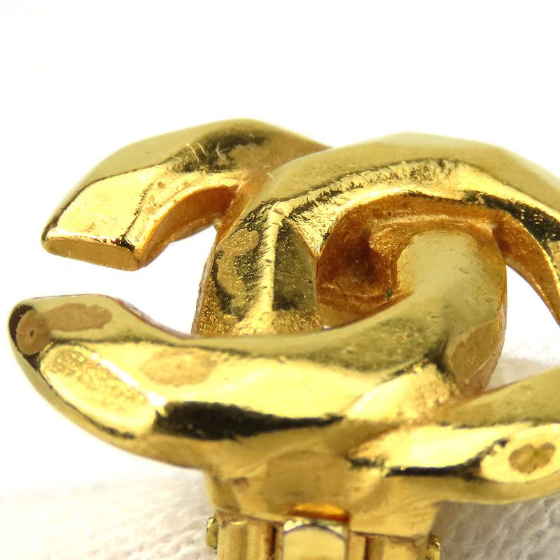 Chanel Earring Coco Mark Metal Gold Accessories 99P Plated Ladies Women Chanel