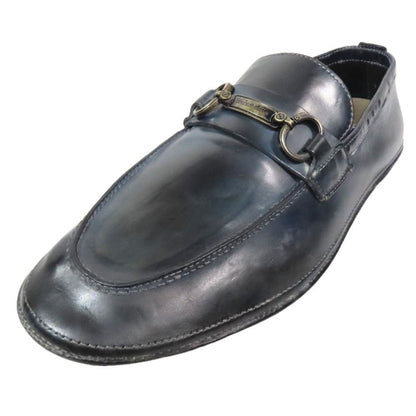 Dolce & Gabbana Spotted Dyed Leather Horsebit Loafers Dress Shoes Logo 8.5