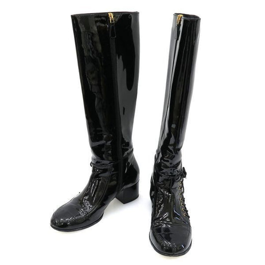 Chanel Long Boots Black 38