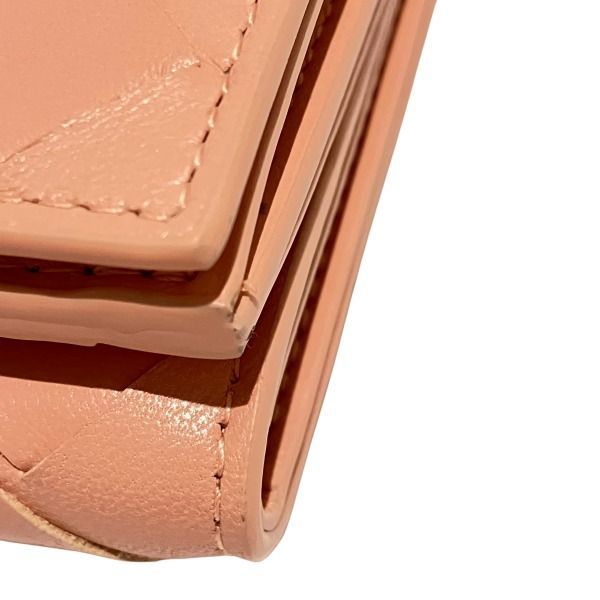 Bottega Veneta Intrecciato 609285 Pink Trifold Wallet For Women