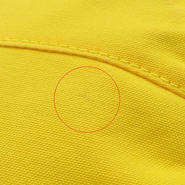 Hermes Pouch Bolide Pouch Mini Cotton Yellow Silver Hardware Yellow