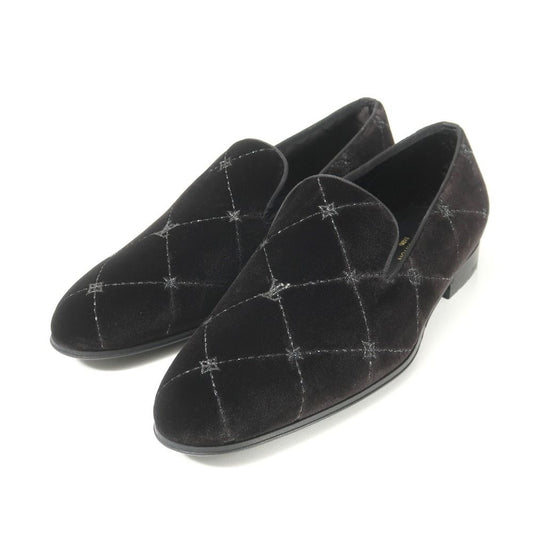 Louis Vuitton Auteuil Loafers 5.5 Velour Slip Ons