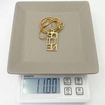 Celine Logo Necklace Gold Snake Chain 24-5849s