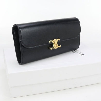 Celine Large Wallet Triomphe 10 E313 dpv.38 no Long Bifold Calf