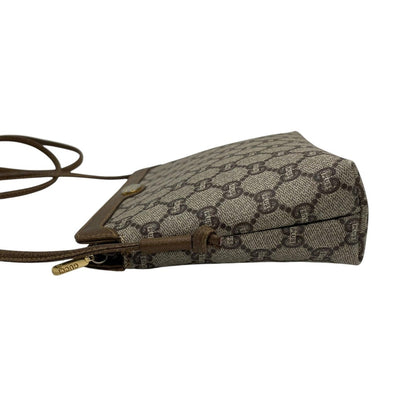 Gucci Plus GG Leather Shoulder Bag Monogram Classic Beige Gray Brown Gold — view 6