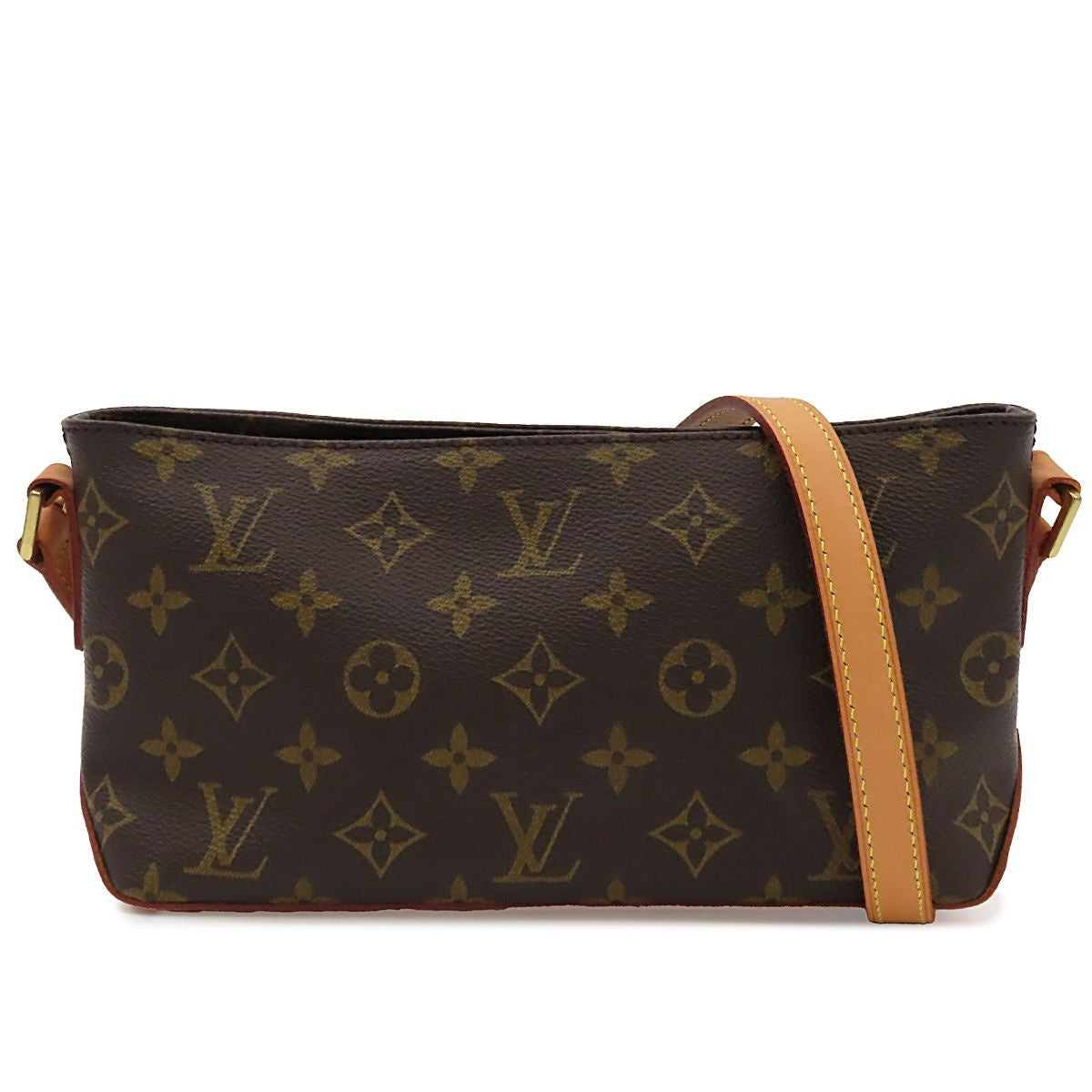 Louis Vuitton Trotor Brown Gold Monogram Canvas Shoulder Bag