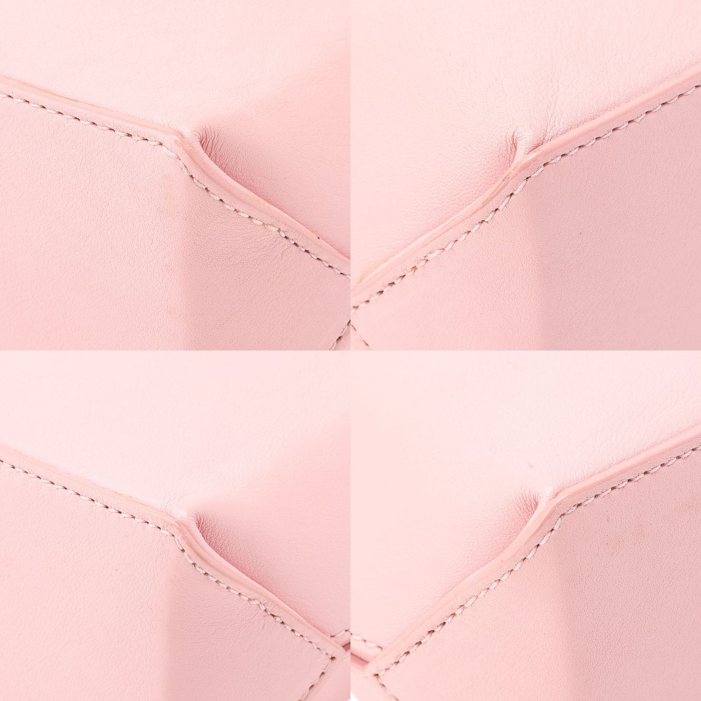 Chanel Mini Tote Bag Essential Logo Mark Lambskin Pink Silver Hardware Handbag