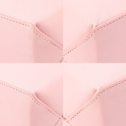 Chanel Mini Tote Bag Essential Logo Mark Lambskin Pink Silver Hardware Handbag