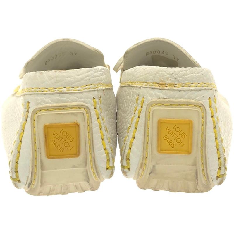 Louis Vuitton Driving Shoes White 37