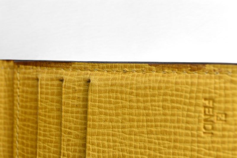 Fendi Wallet Fendi Long Wallet 8m0000 Zucca Pattern Brown Yellow