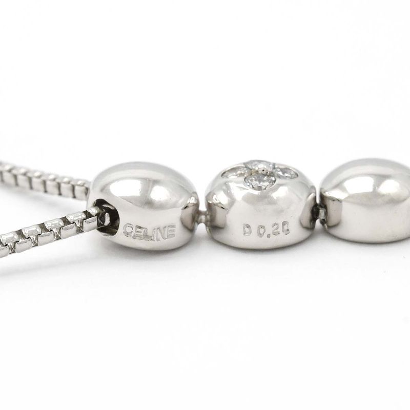 Finished Celine Necklace Pt850/900 Diamond D0.20 Ruby R0.02 Approx 12.4g