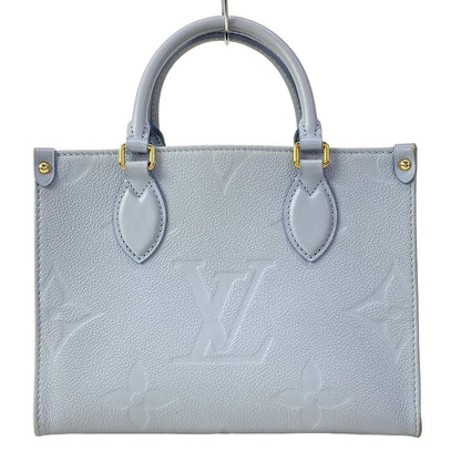 Louis Vuitton Tote Monogram Empreinte On The Go PM Blue Leather