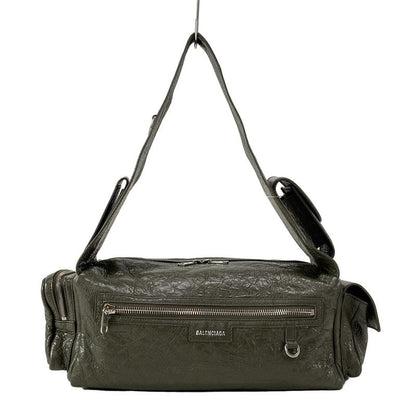 Balenciaga Shoulder Bag Super Busy Small Thing Bag 702167 Khaki Lambskin