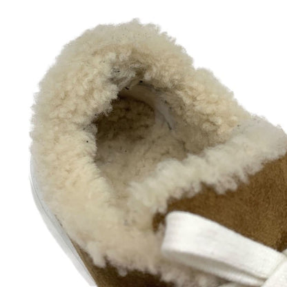 Hermes Day Sneakers Shoes Kelly Hardware Suede Mouton Boa Brown