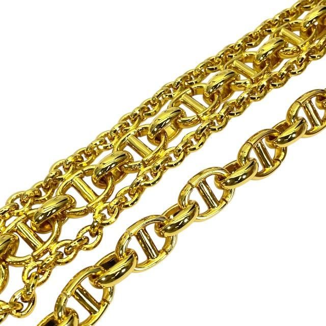 Christian DIOR Chain Belt Accessories CD Logo GP Gold