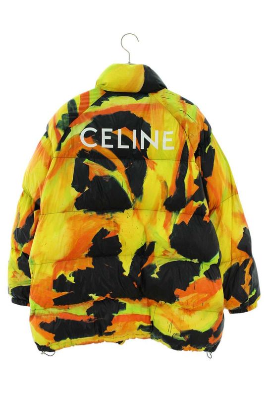 Celine 21AW 2w430487o Thomas Sauter Logo Print All Over Down Jacket Men 50