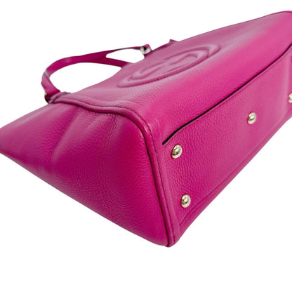 Gucci 2-Way Bag Handbag Calf Pink