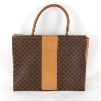 Celine Macadam Handbag Leather /PVC Brown