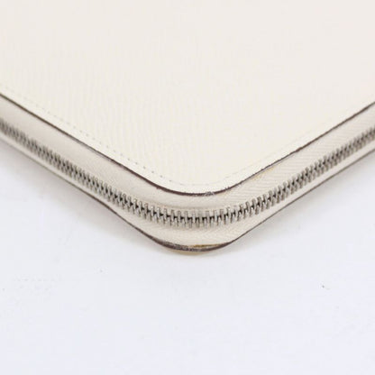 Hermes Azap Long Classic Machete Vaux Epson Off White Wallet Silver
