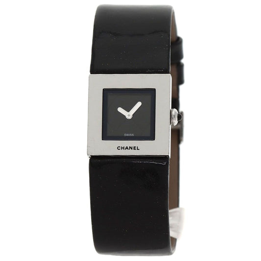 Chanel Quilted Watch SS Leather