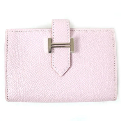 Hermes Bearn Mini Mauve Pere Silver Hardware Vaux Epson Compact Wallet Bifold