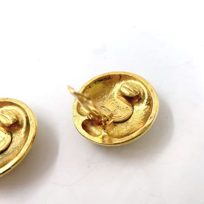 Chanel Alphabet Logo GP Gold Earrings