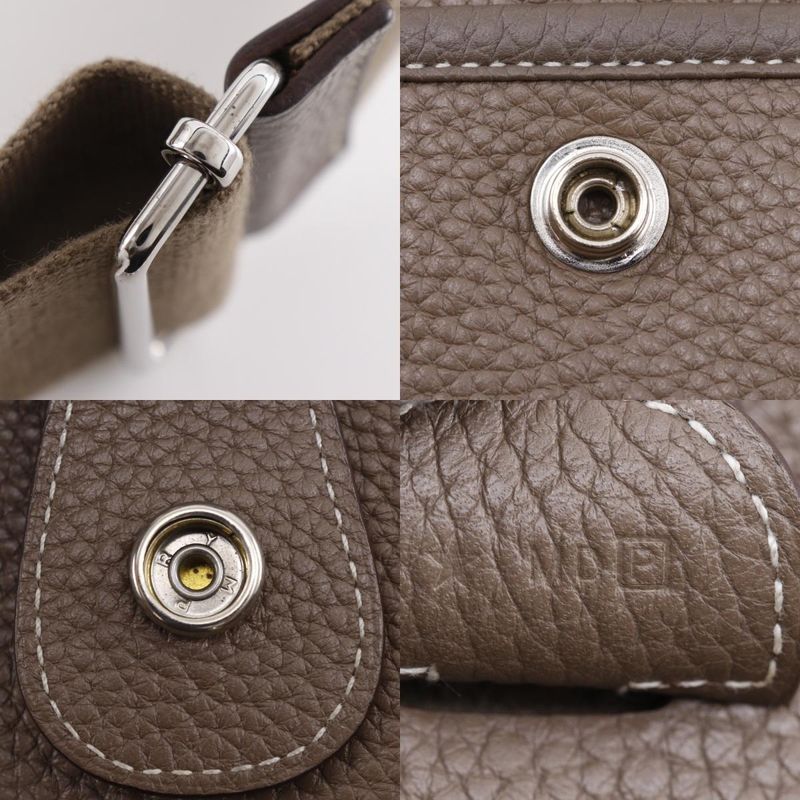 Hermes Evelyn 3GM Evelyn Taurillon Clemence Etoupe Silver Hardware □P Ladies