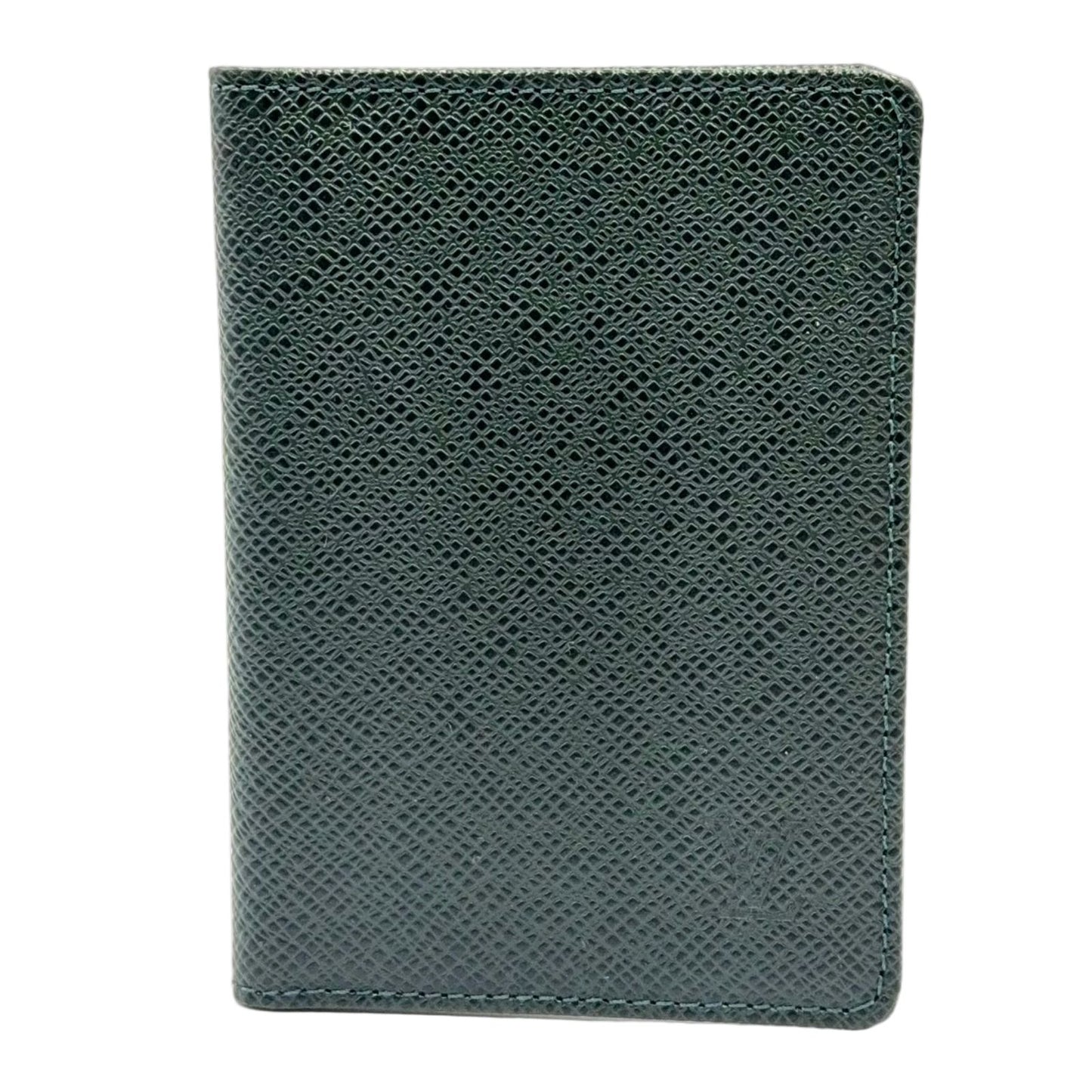 Louis Vuitton Porto 2 Cult Vertical Taiga Leather Dark Green Card Case