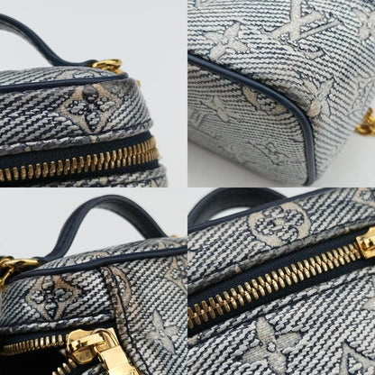 Louis Vuitton Micro Vanity Gray And Blue Monogram Jacquard Denim M82467 IC Chip