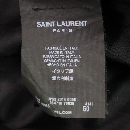 Saint Laurent Paris 354718 Editon Wool Blend Teddy Jacket Blouson With Leather