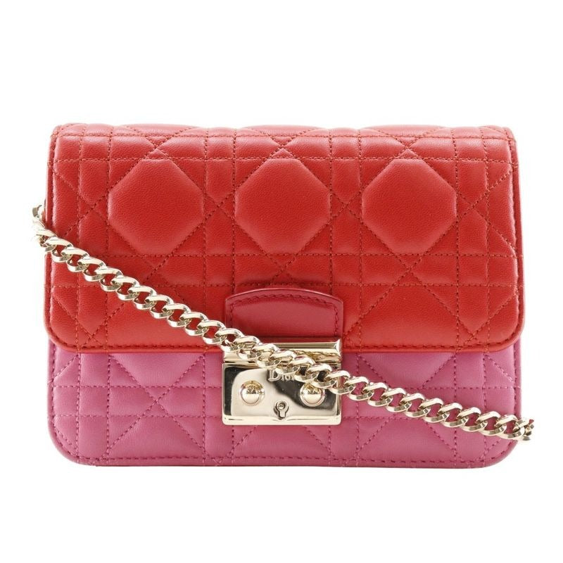 Christian Dior Chain Shoulder Cannage 2-Way Clutch S0252 Otri M79