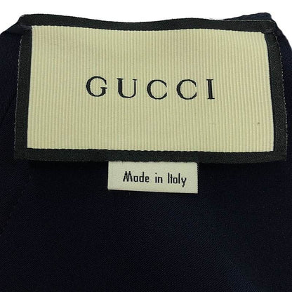 Gucci | 2018aw | Alessandro Michele Period Sherry Line Rayon Dress | 42 | Navy