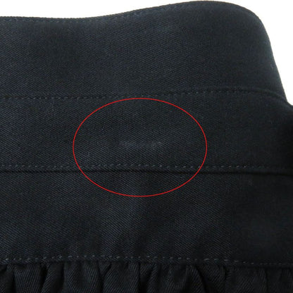 Hermes 22SS Leather With Buttons Waist Belt Design Knee Length Cotton Skirt