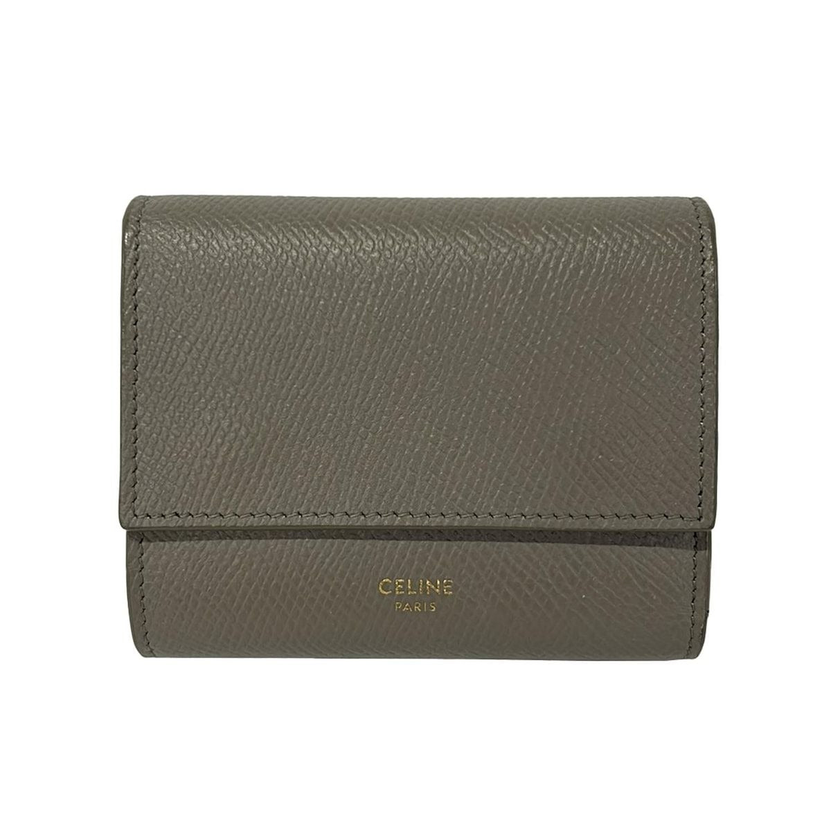 Celine Trifold Wallet Small Gray Beige