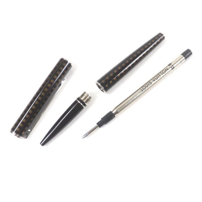 Louis Vuitton N79144 Jetluck Damier Capped Ballpoint Pen Dark Brown Gold With