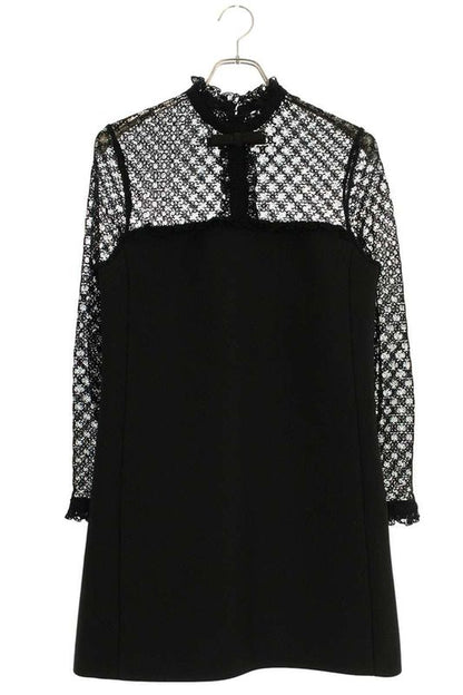 Celine 2r39n989c Lace Mini Dress Women 36